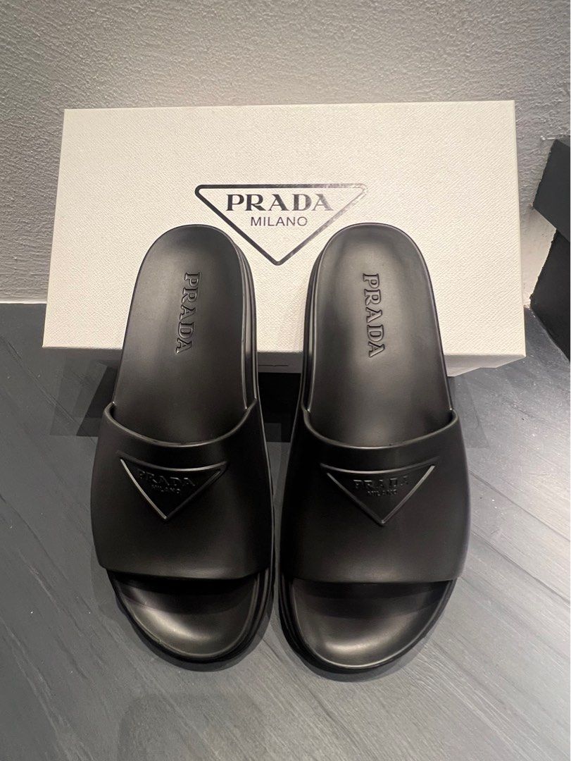 Prada women's pool 2025 slides