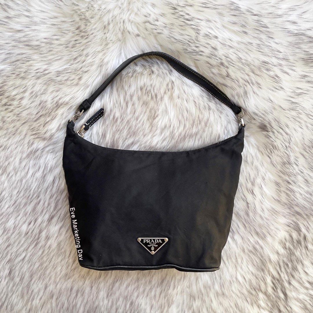Prada mini tessuto hot sale hobo nylon satchel