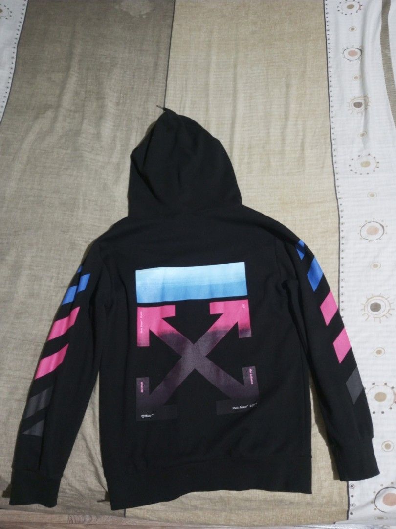 Off white online pink blue hoodie