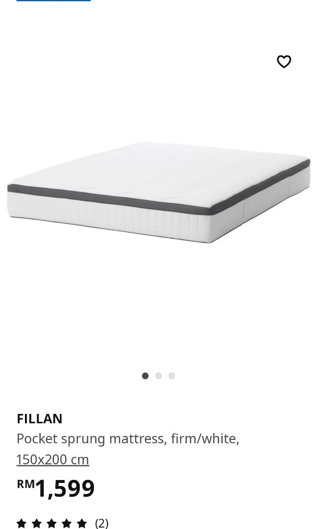 Queen size wooden Ikea bed "Bjorksnas" with mattress, Furniture & Home