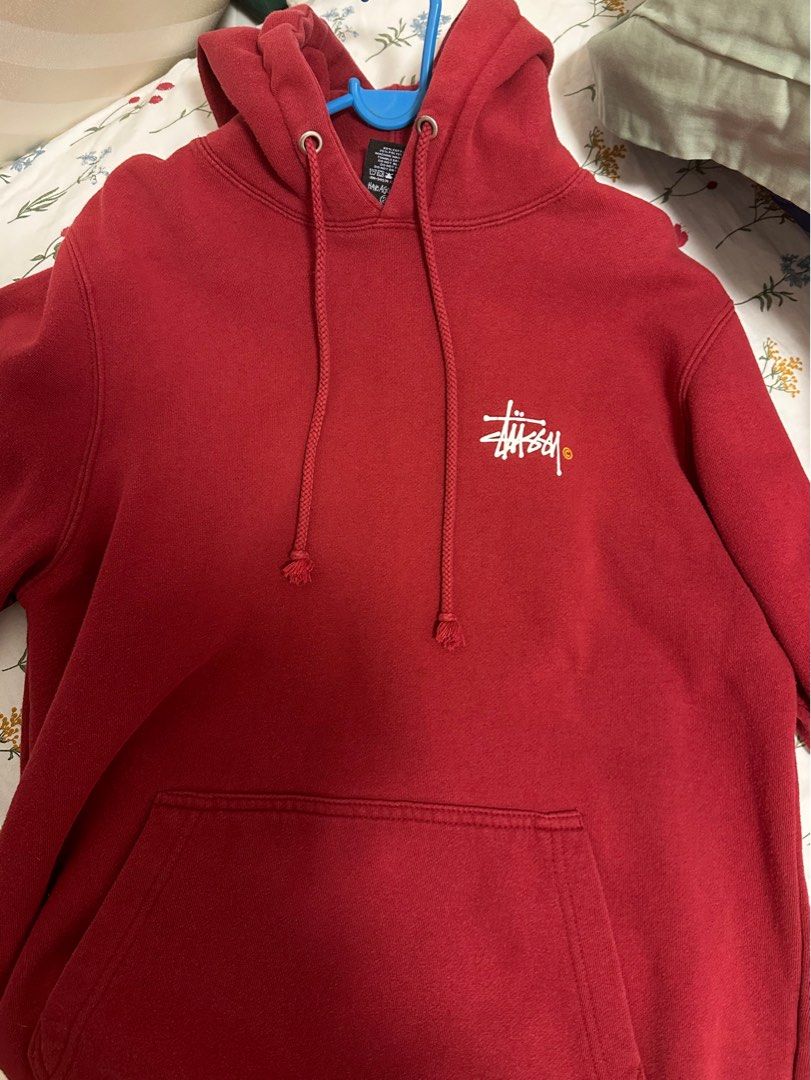 Stussy s red hoodie on sale