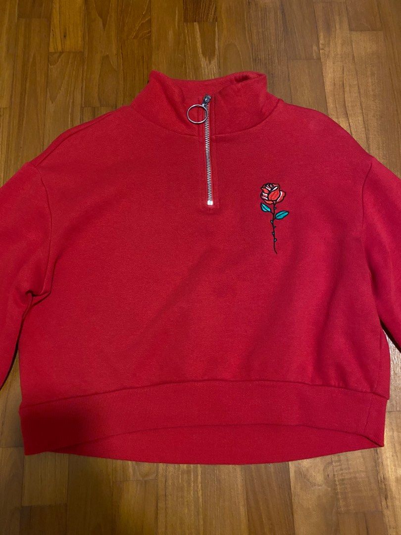 Red rose sweater clearance