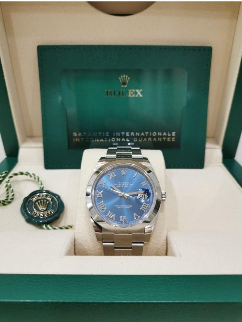 CHEAPEST! Rolex Datejust 126300 Roma Blue Dial, Luxury, Watches on
