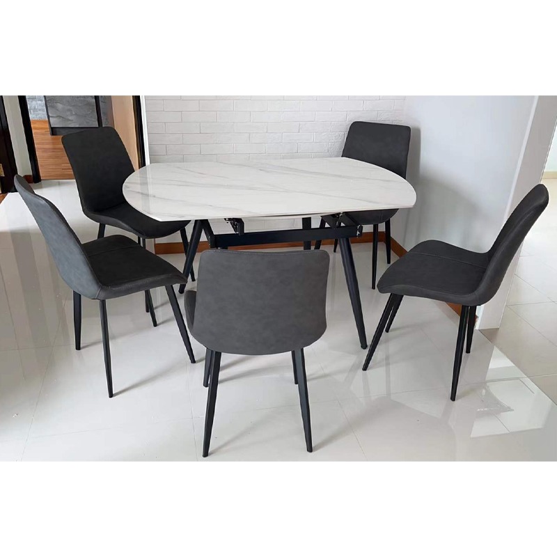 Round Extendable Table Sintered stone Dining table, Furniture & Home ...