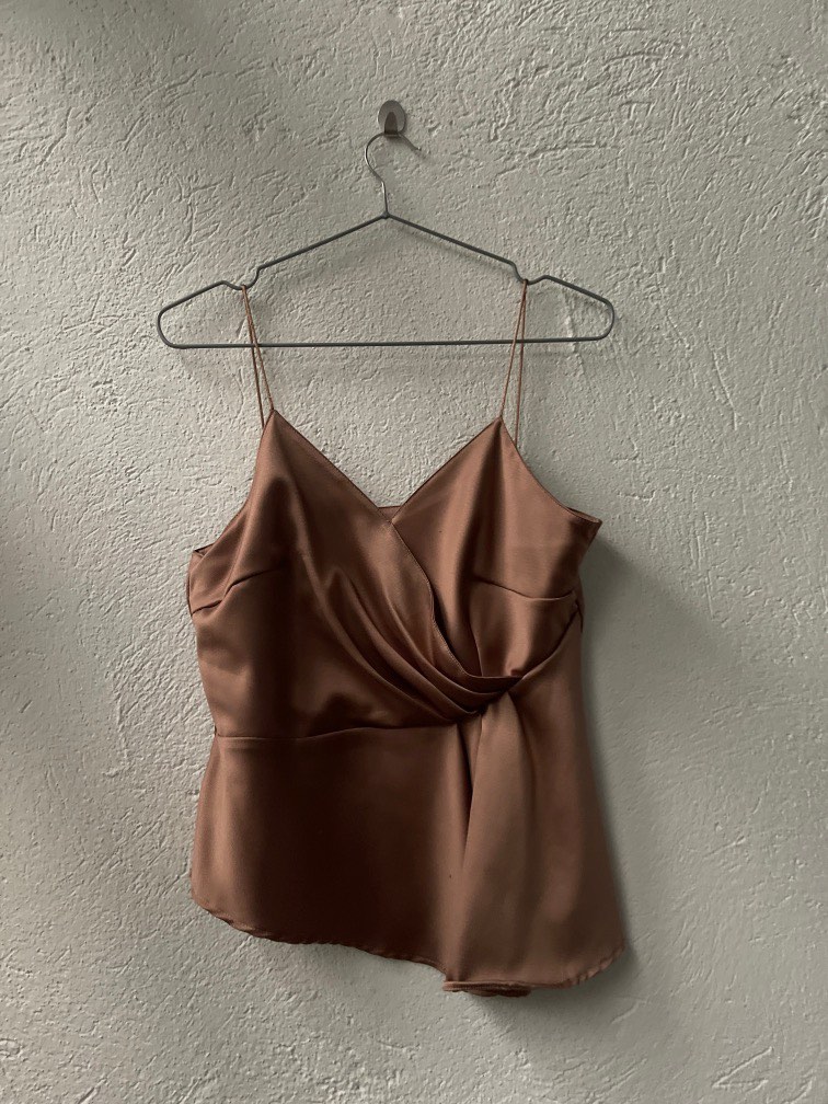 Satin spaghetti deals strap top