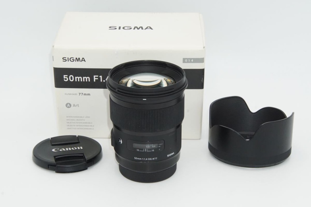 Sigma 50mm f1.4 ART 適用於Canon 佳能相機配件附黑色正品鏡頭袋適馬