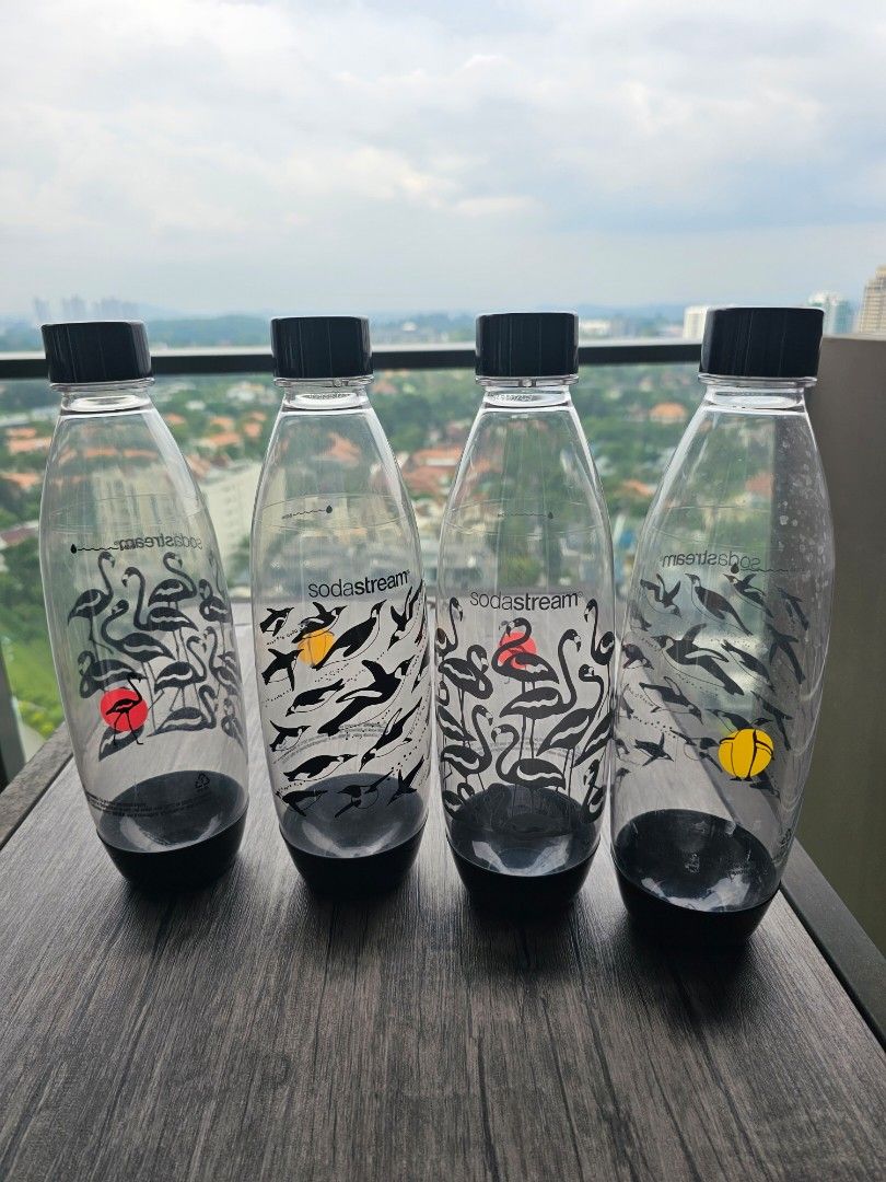 Sodastream plastic bottles (5 per bottle), Furniture & Home Living