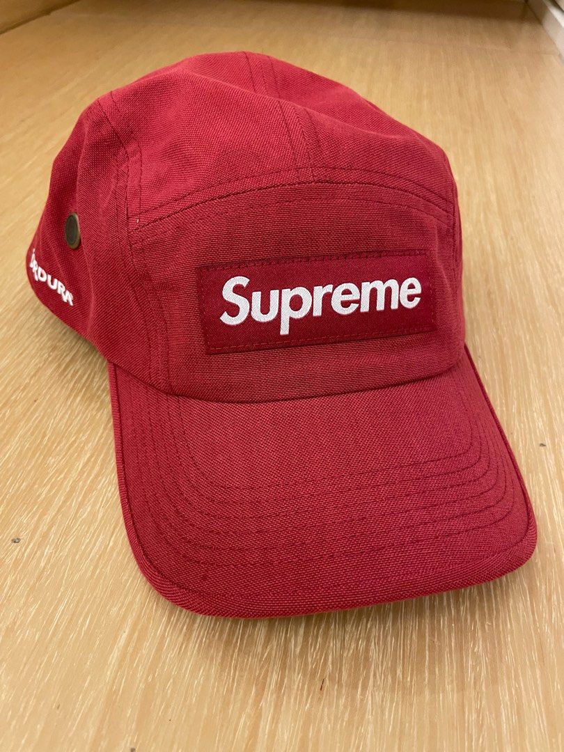 全新Supreme Cordura brushed camp cap 紅色, 名牌, 飾物及配件- Carousell