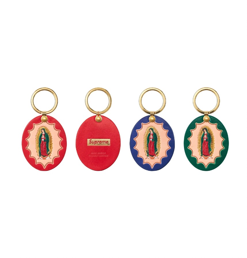 SUPREME GUADALUPE LEATHER KEYCHAIN, Hobbies & Toys, Toys & Games ...