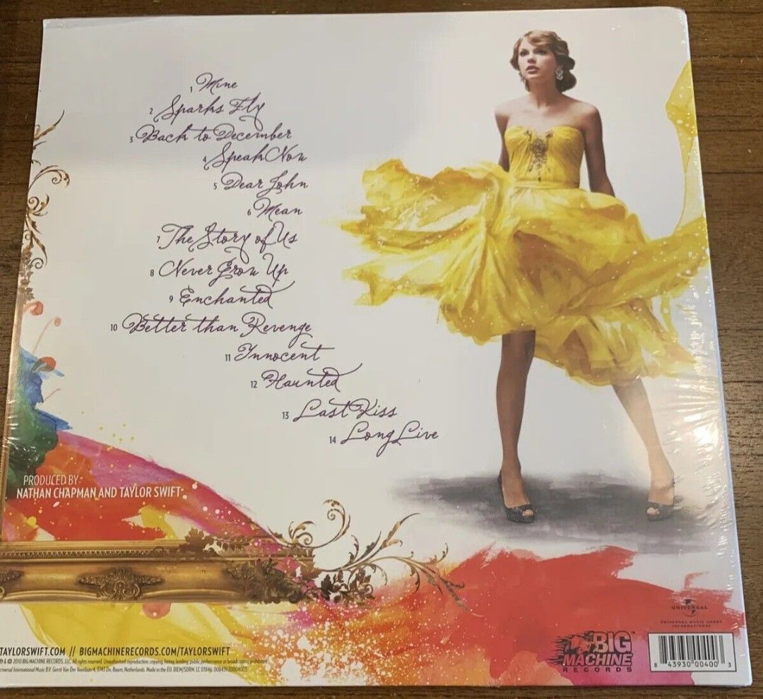 Taylor Swift - Speak now vinyl (Category: Vinyls) located in Manila. Submitted by jhenaloymerchandise (Listing ID 1263226604, Image 2). Description: Taylor Swift - Speak now vinyl = 5,500 Brand New sealed made in France.