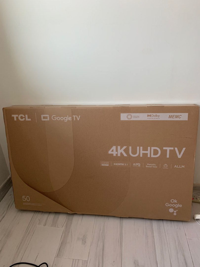 TCL 50P745 4K UHD TV （50吋）連TCL sound bar 及掛牆架, 家庭電器