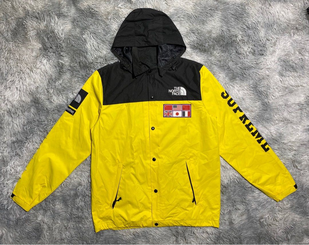 Supreme the north face hotsell expedition coaches jacket yellow