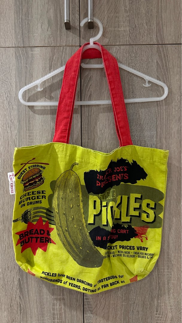 Trader Joe's Eco Bag (Pickle), Women's Fashion, Bags & Wallets, Tote