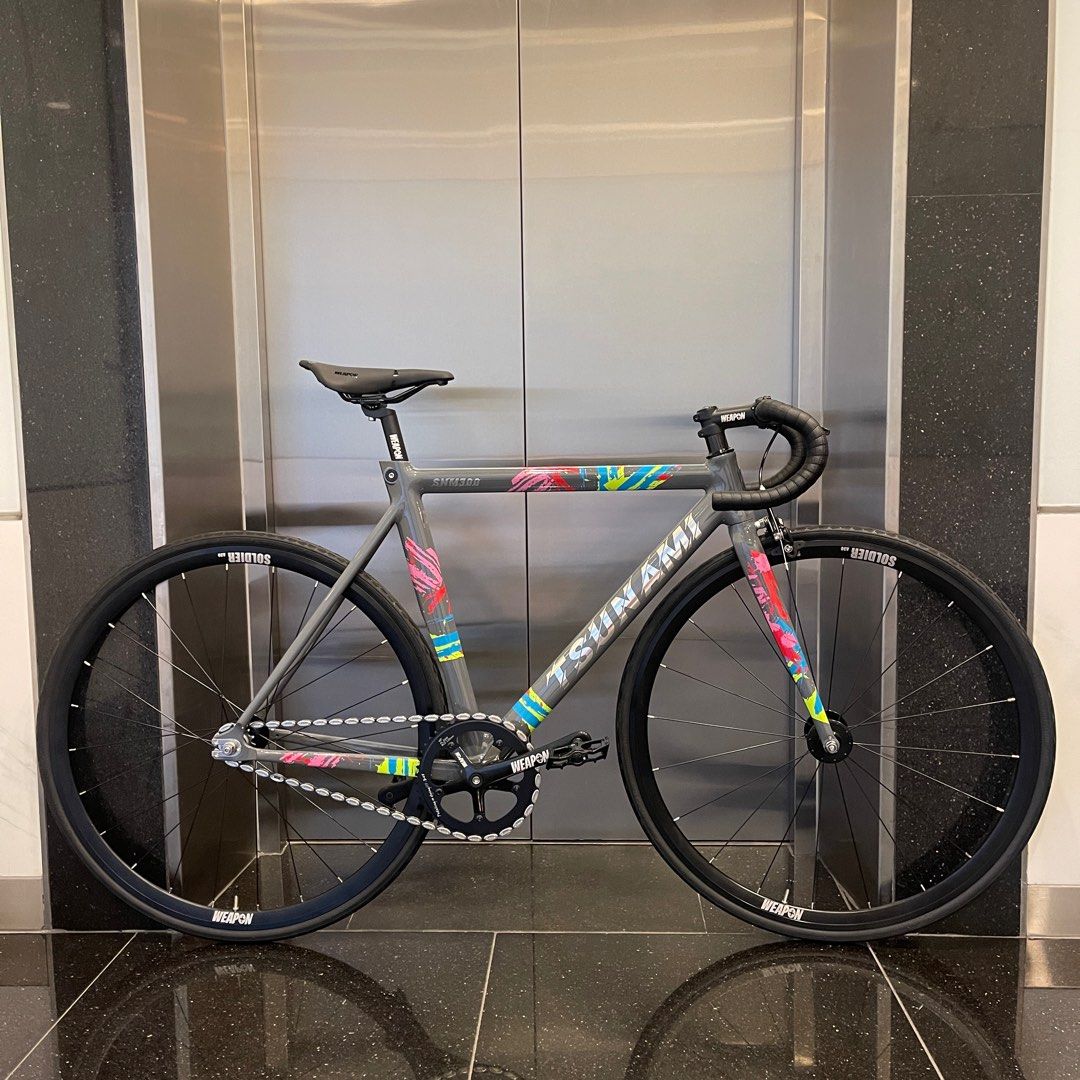 Tsunami SNM 300 Frame set 430 complete bike 730 tsunami fixie bike brand new bike single speed bike Sports Equipment Bicycles Parts Bicycles on Carousell
