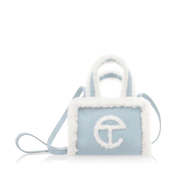 UGG x Telfar 聯名款Small Shopping Bag 寶寶藍羔羊毛托特包, 她的時尚