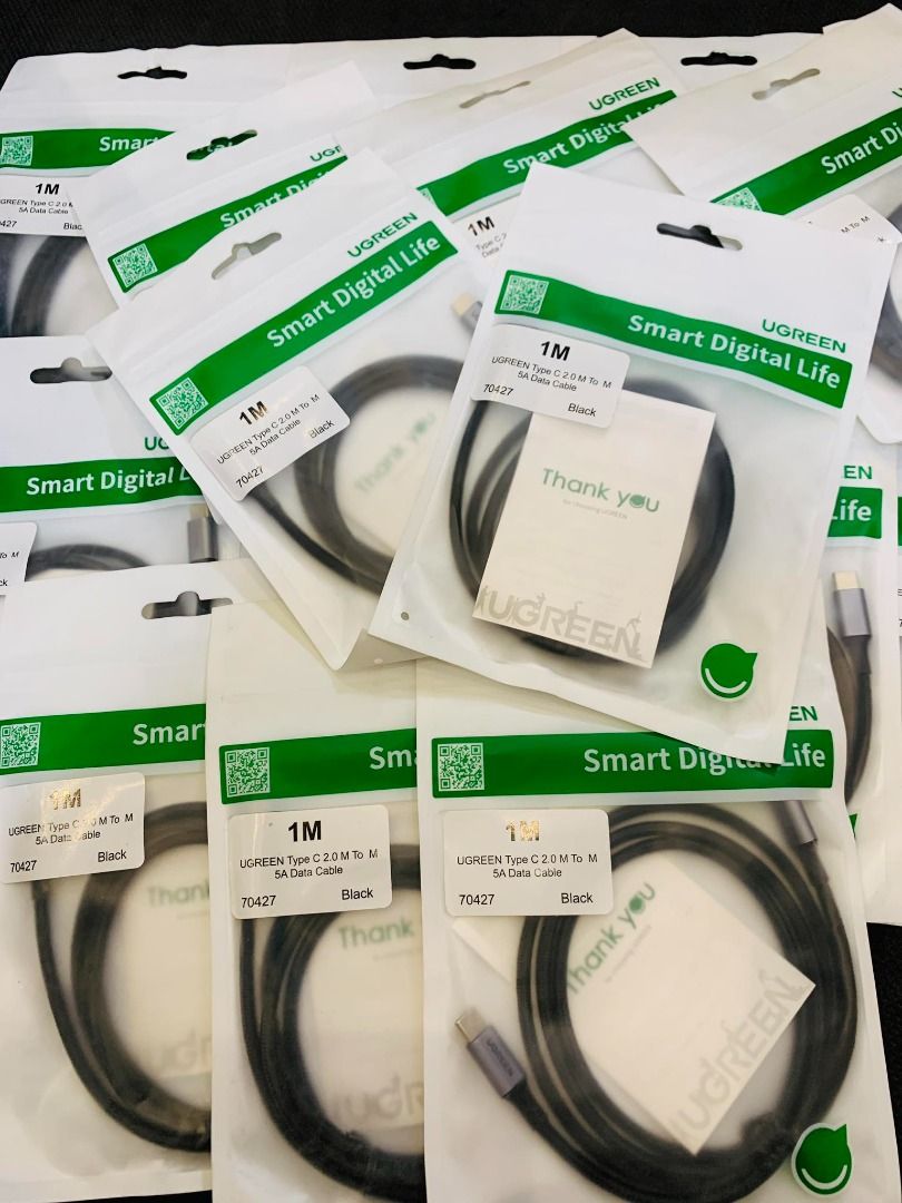 UGREEN 1M 5A Type C Male to Type C 2 0 Male Data Cable US316 70427