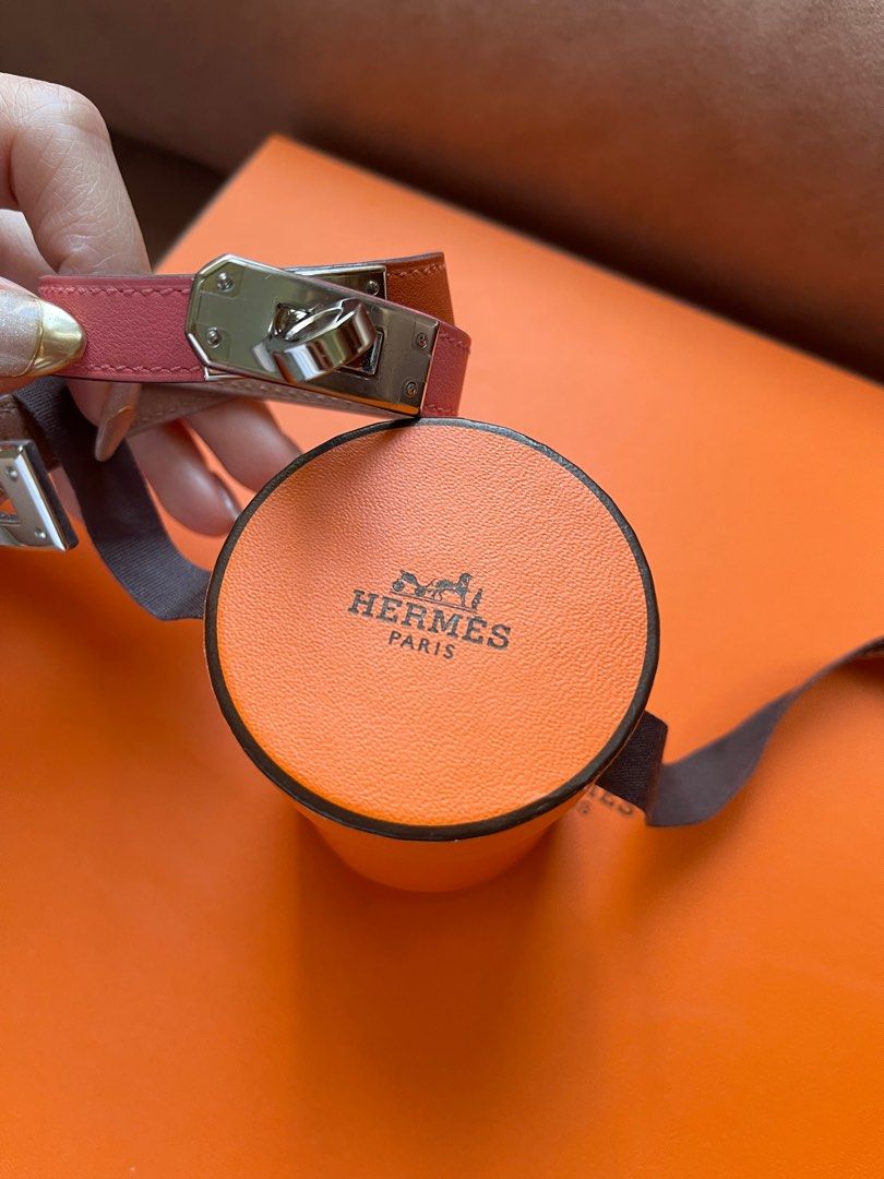 Used authentic Hermes Kelly double tour bracelet, 名牌, 飾物及配件- Carousell