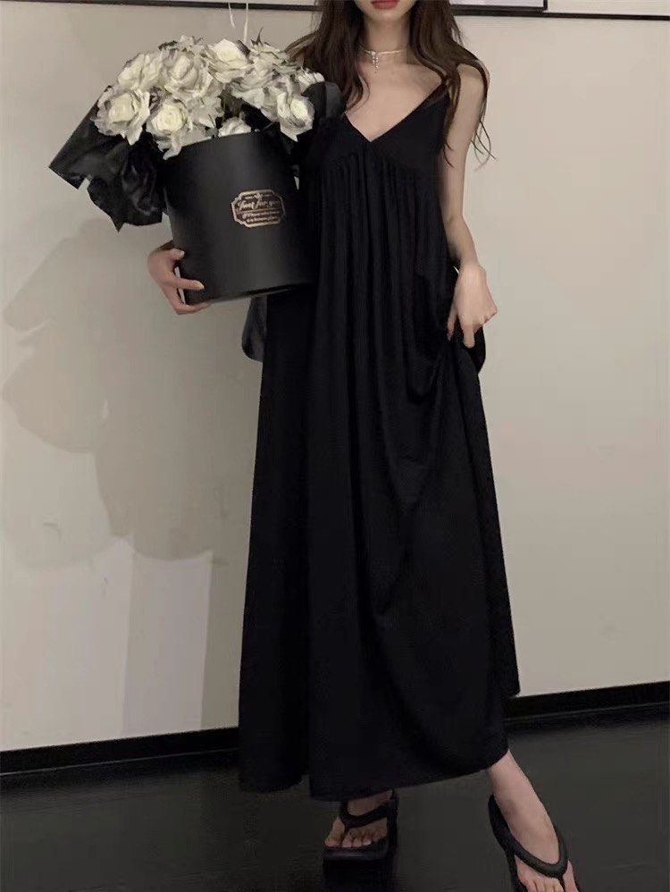 V-Neck Black Dress main image 0
