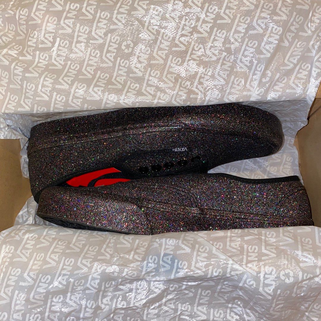 Black glitter vans uk clearance