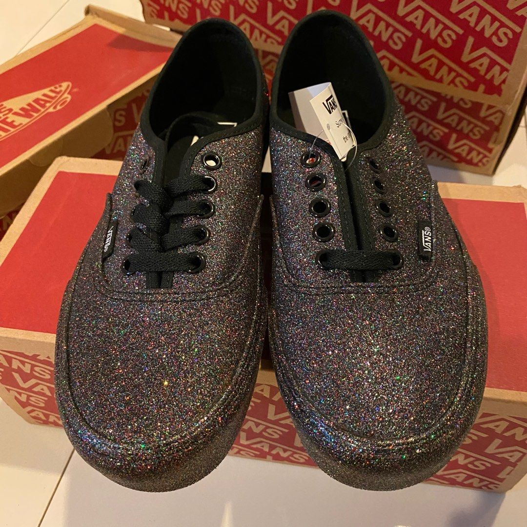 Black glitter top vans uk