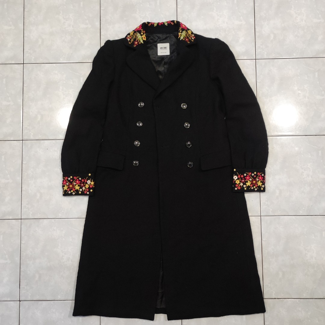 Vintage Moschino Embroidered wool coats, Women's Fashion