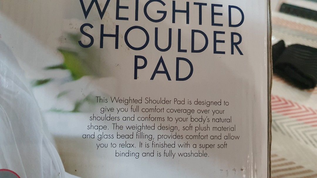 Weighted shoulder pad (1.75kg) (Category: Braces, Support & Protection) located in Quezon City. Submitted by packship_41 (Listing ID 1263333702, Image 2). Description: Brand new. Stored. rfs: letting go of unused items at home..
