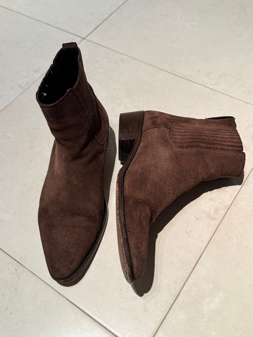 western Cuban heel boots Men s Fashion Footwear Boots on Carousell