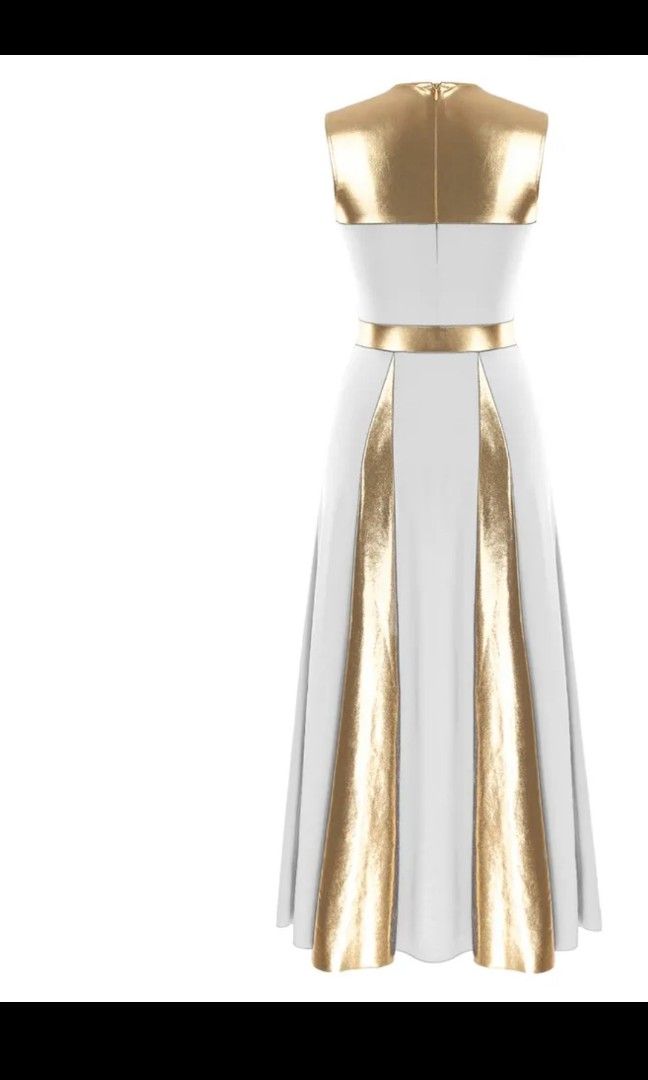 White gold dress for party