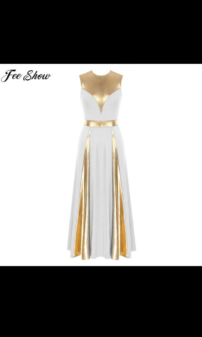 White gold dress for party