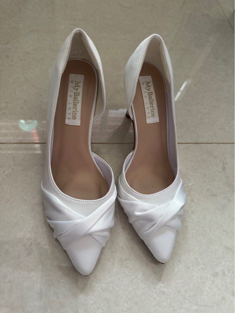 White heels size 5 hot sale