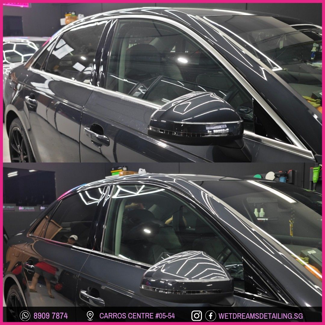 WINDOW TRIM DECHROME CHROME DELETE BLACKOUT GLOSS BLACK CARBON