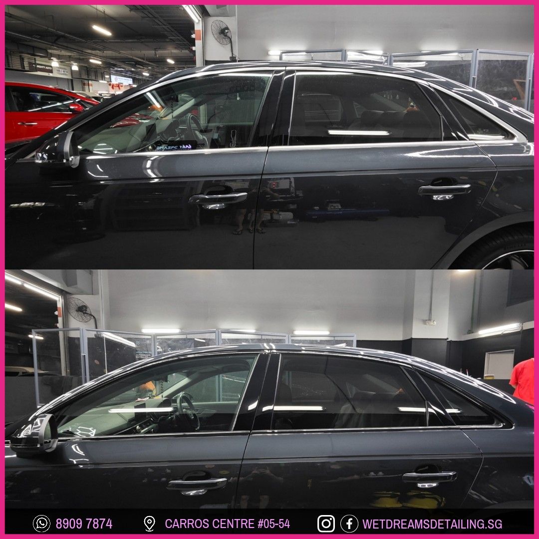 WINDOW TRIM DECHROME CHROME DELETE BLACKOUT GLOSS BLACK CARBON FIBER CARBON IRR 99