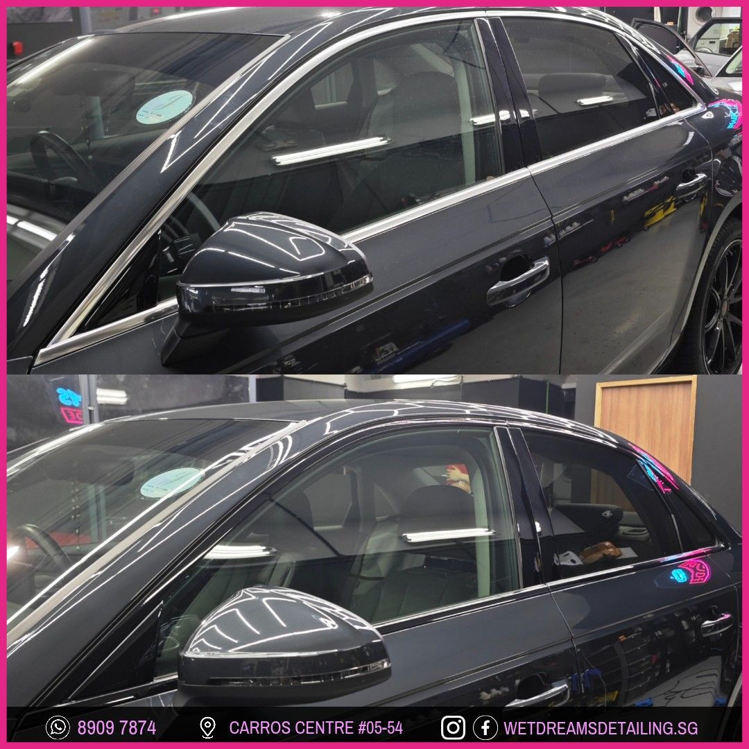 WINDOW TRIM DECHROME CHROME DELETE BLACKOUT GLOSS BLACK CARBON FIBER CARBON IRR 99