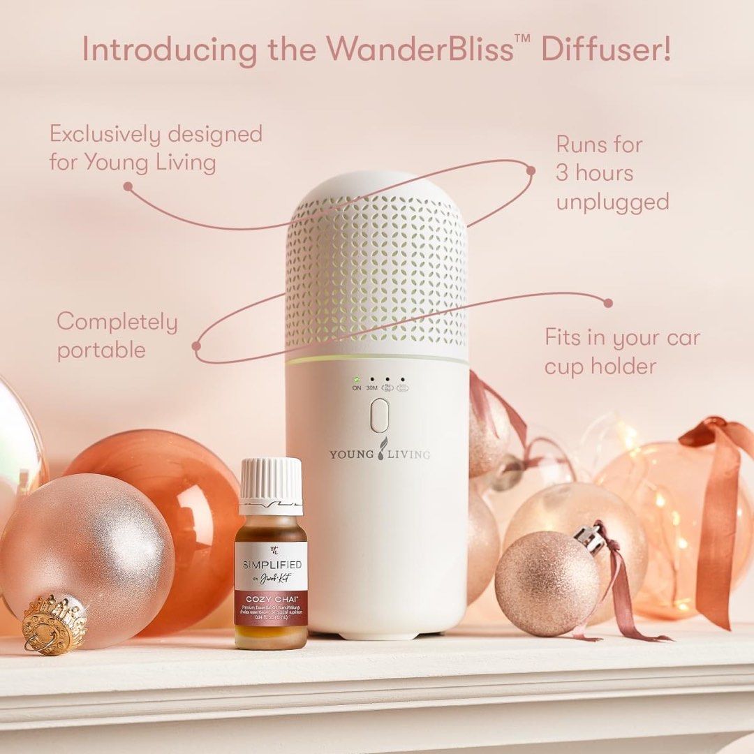 Young living wanderbliss diffuser with cozy chai, 傢俬＆家居