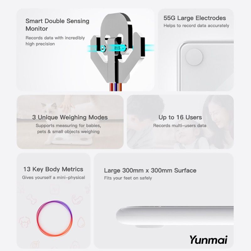 Yunmai Mini 2 Smart Body Fat Scale [ M1690, Escala, Intelligent ...