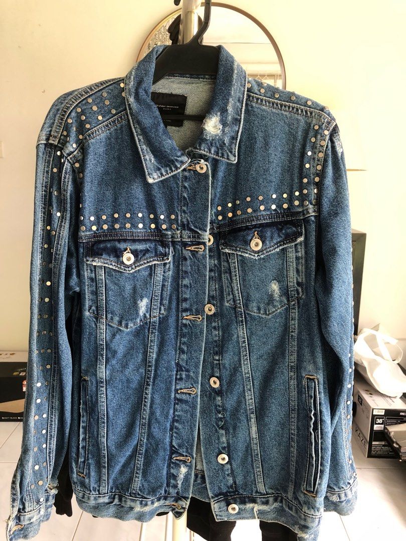 Pearl denim discount jacket zara