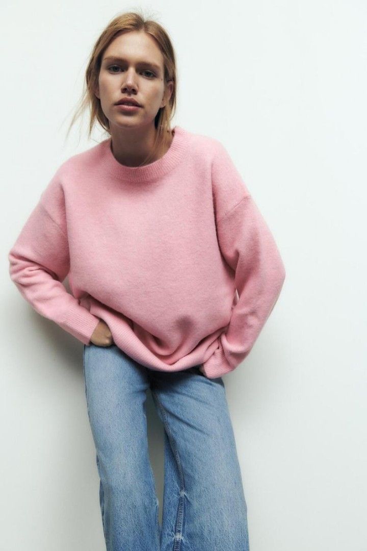 Pink sweater zara 2025