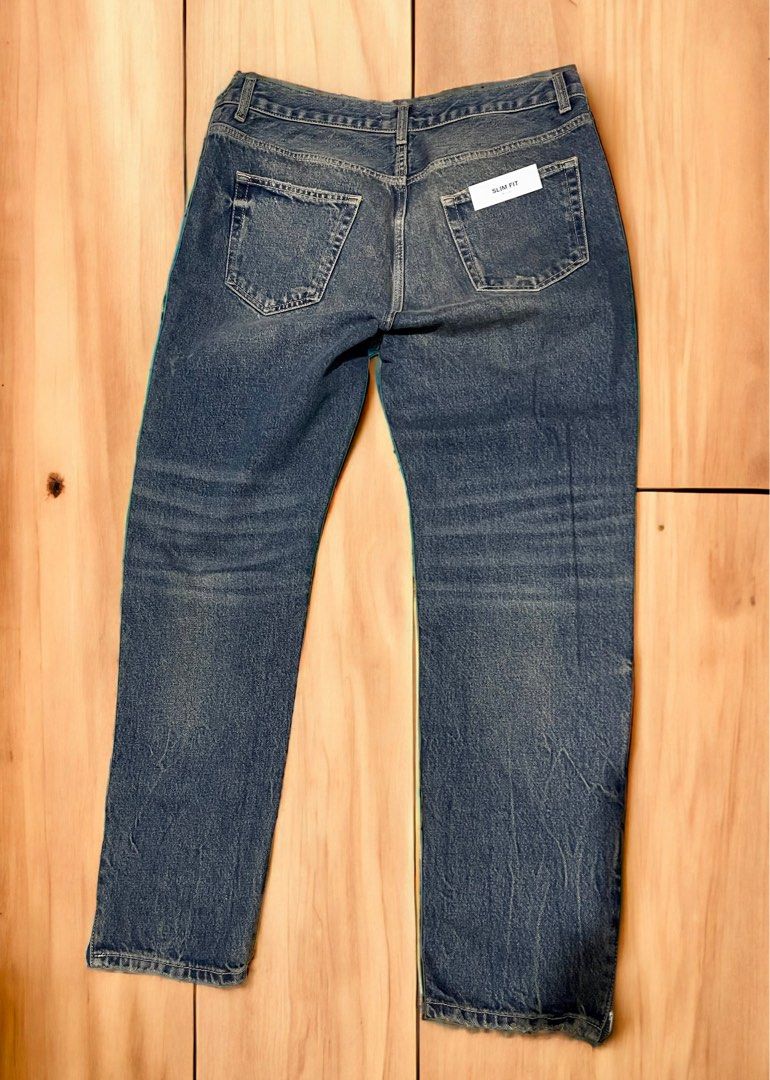 Zara slim ripped jeans (Category: Jeans) located in Makati City. Submitted by mpr3rd (Listing ID 1263263290, Image 2). Description: BNWT Zara slim ripped jeans with zipper at the hem. Impulsive purchase. Decluttering. Waist (laid flat) - 36” Front length - 40.5”.
