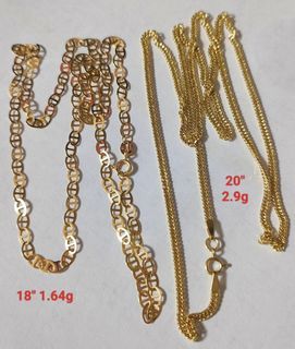 18k Saudi Gold Gucci Chain Necklace 18inches 1Left