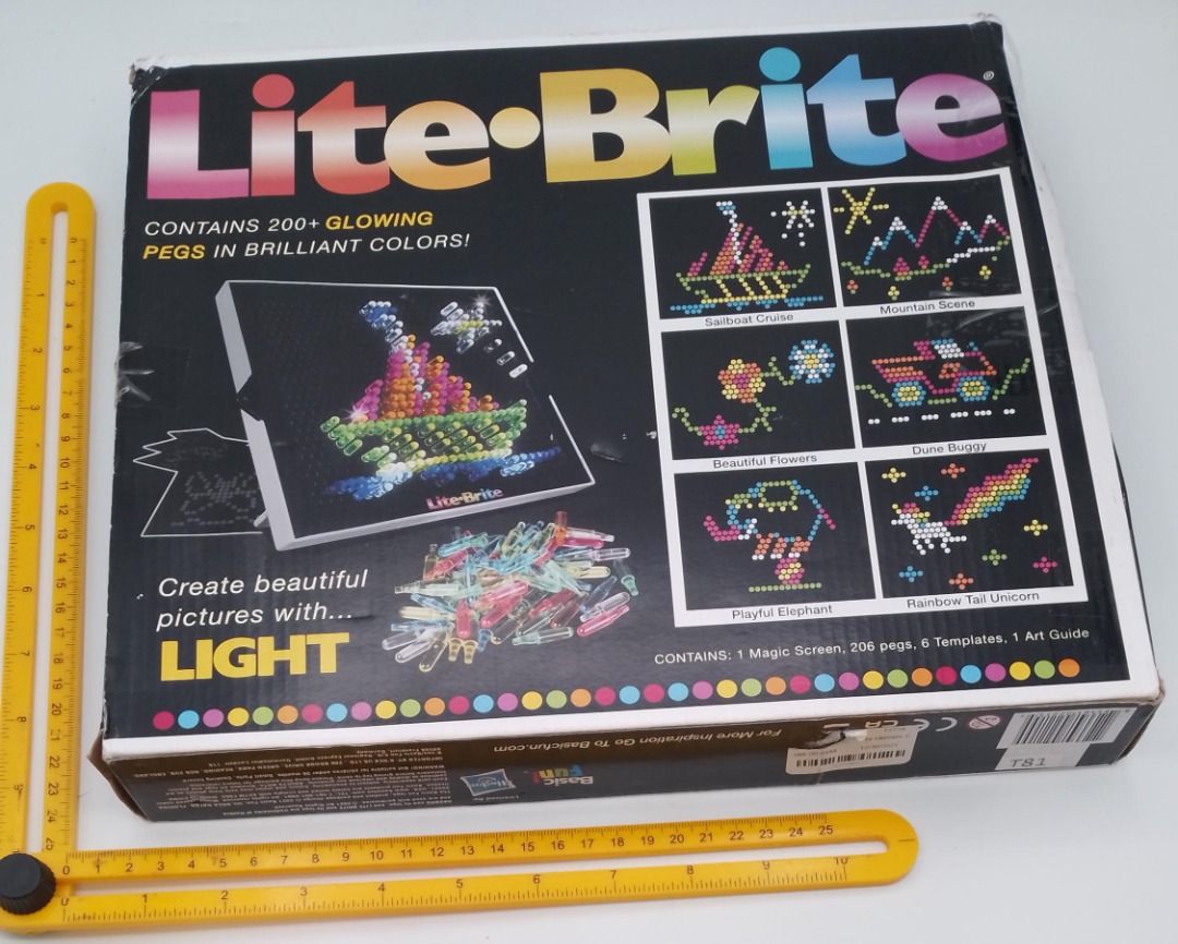 214 PC SET LITE BRITE Classic Magic Screen Colorful Glowing Pegs ...
