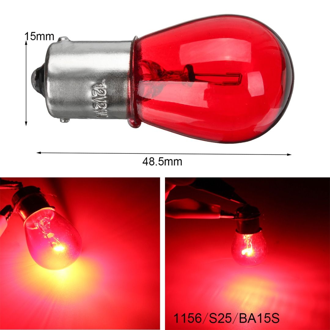 2 x Autolamps 382R P21W BA15S Brake Stop Tail Car Light Bulb 382 Red 12v  21w, Furniture & Home Living, Lighting & Fans, Lighting on Carousell