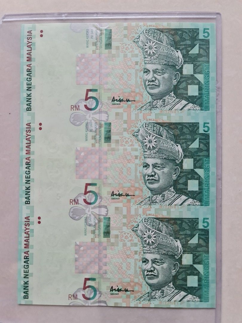 $5 malaysia ringgit uncut, Hobbies & Toys, Memorabilia & Collectibles ...