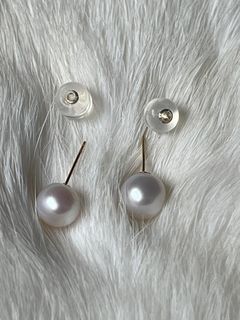 <✈️ Clearance fast deal>  genuine AU750(18K) yellow gold with natural fresh water pearl earrings