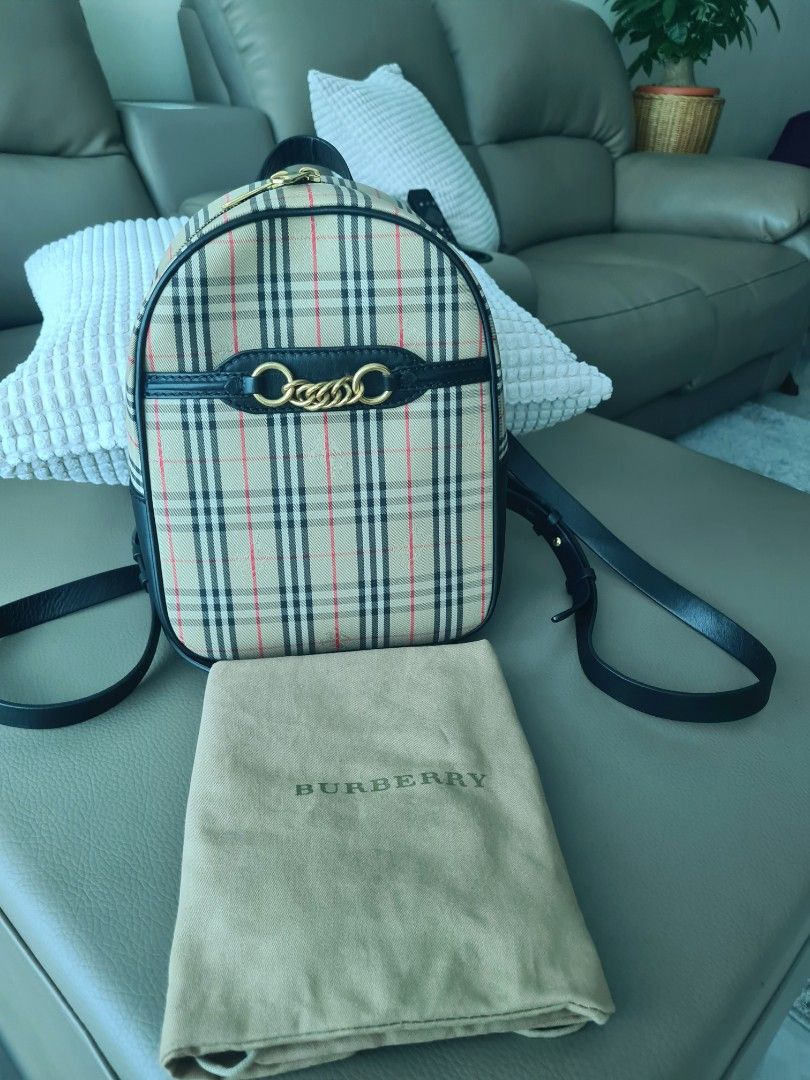 Fast deal Authentic Burberry check link backpack Luxury Bags
