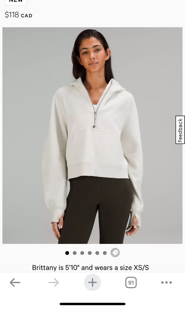 LULULEMON Scuba Half-Zip cotton-blend hoodie