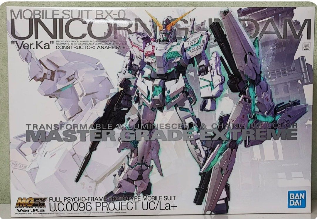 現貨全新日版直送Mgex 獨角獸高達mgex unicorn gundam ver. ka, 興趣及