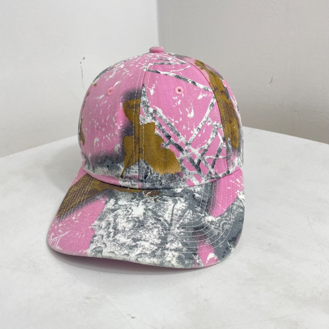 SALE CAMOUFLAGE REAL TREE CAMO COLOR PINK ADULT SIZE OC SPORT HEAD HEAR CAP TOPI HAT HUNTING RUN CAMP USA AMERICA JAPAN FASHION