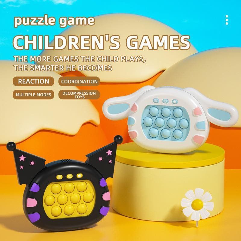 Breakthrough Puzzle Game Machine Kids Pop It Console Creative Stress Relief  Party Fidget Toy Decompression Quick Push Bubble Game Console