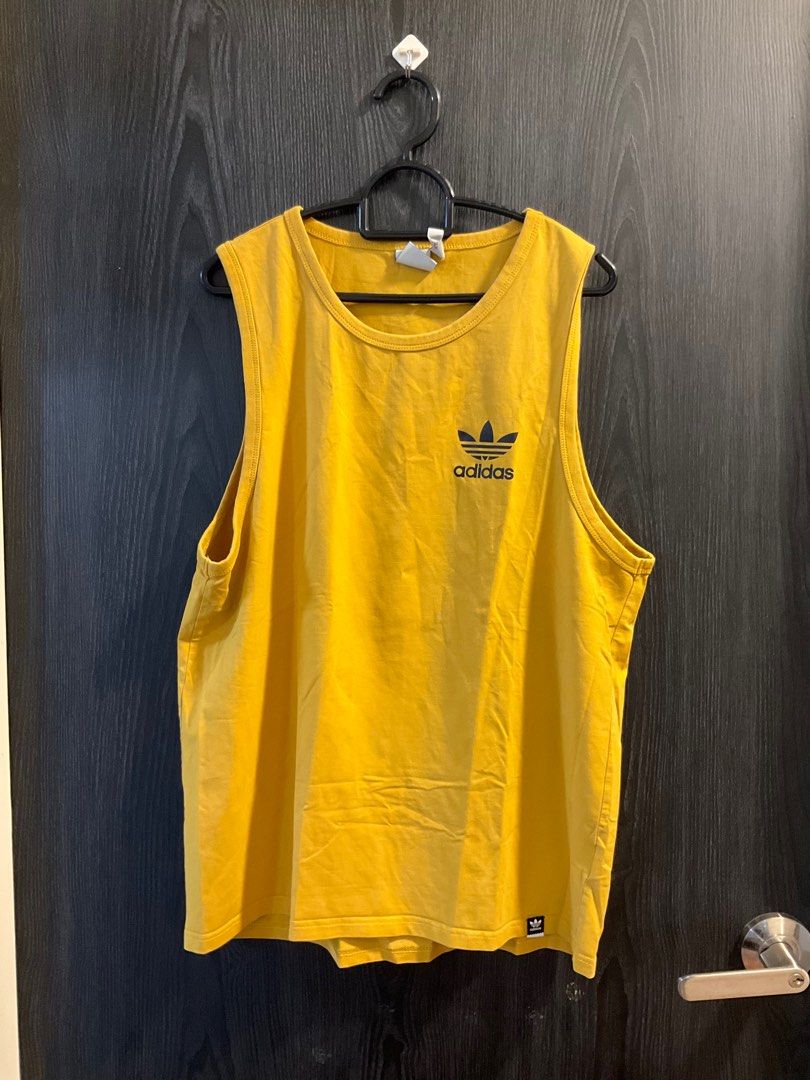 Adidas yellow tank top cheap