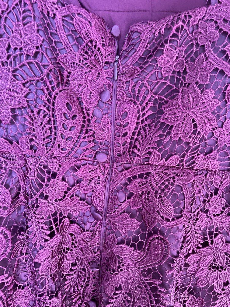 Adrianna papell 2024 purple lace dress